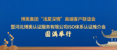 <b>博奥集团河北博奥认证服务有限公司ISO体系认证推介会圆满举行！</b>